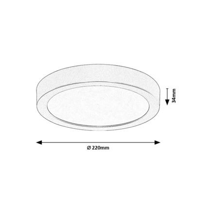 Rabalux - LED stropno svjetlo za kupaonicu LED/24W/230V Ø 22 cm IP44 bijela
