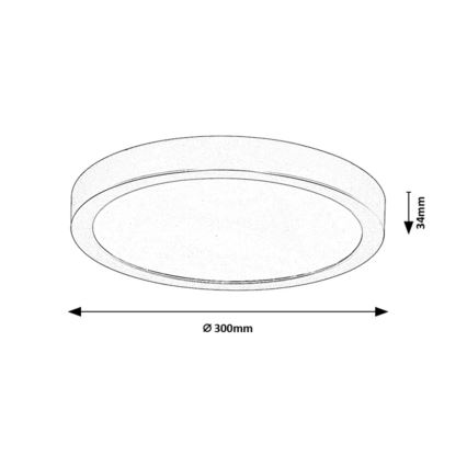 Rabalux - LED stropna svjetiljka za kupaonicu LED/30W/230V Ø 30 cm IP44 bijela