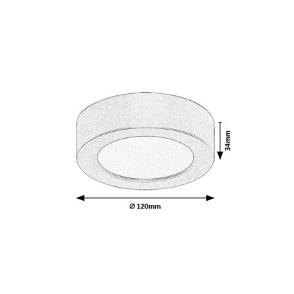 Rabalux - LED stropno svjetlo za kupaonicu LED/7W/230V, promjer 12 cm, IP44, crna