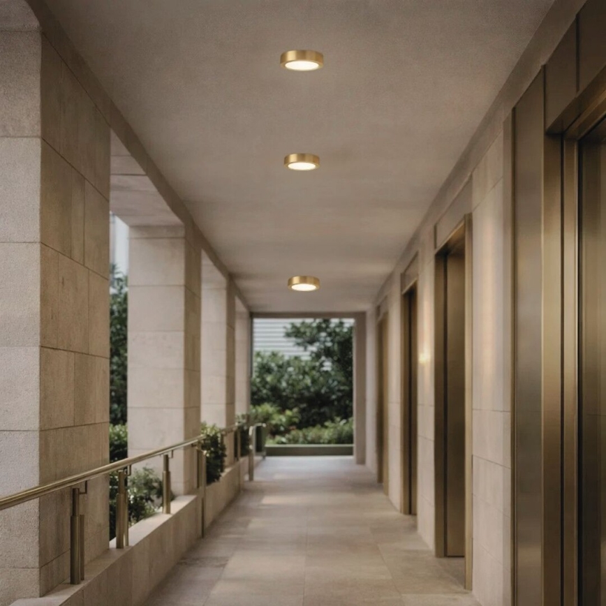 Rabalux - LED stropna svjetiljka za kupaonicu LED/7W/230V prom. 12 cm IP44 zlatna