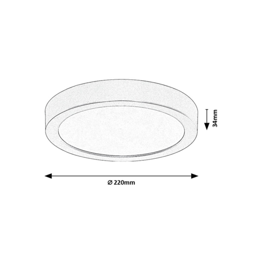 Rabalux - LED stropno svjetlo za kupaonicu LED/24W/230V Ø 22 cm IP44 zlatna