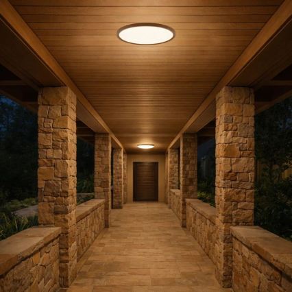 Rabalux - LED kupaonsko stropno svjetlo LED/18W/230V 3000/4000/6000K Ø 29 cm IP44 smeđe