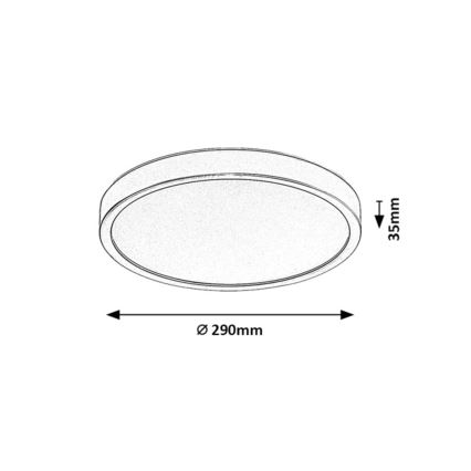 Rabalux - LED stropno svjetlo za kupaonicu LED/18W/230V 3000/4000/6000K pr. 29 cm IP44 crno