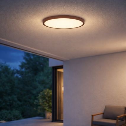 Rabalux - LED stropno svjetlo za kupaonicu LED/24W/230V 3000/4000/6000K Ø 40 cm IP44 smeđa