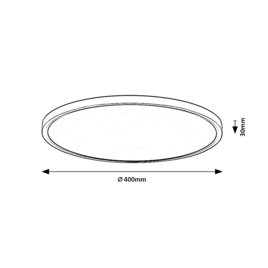 Rabalux - LED stropno svjetlo za kupaonicu LED/24W/230V 3000/4000/6000K Ø 40 cm IP44 smeđa