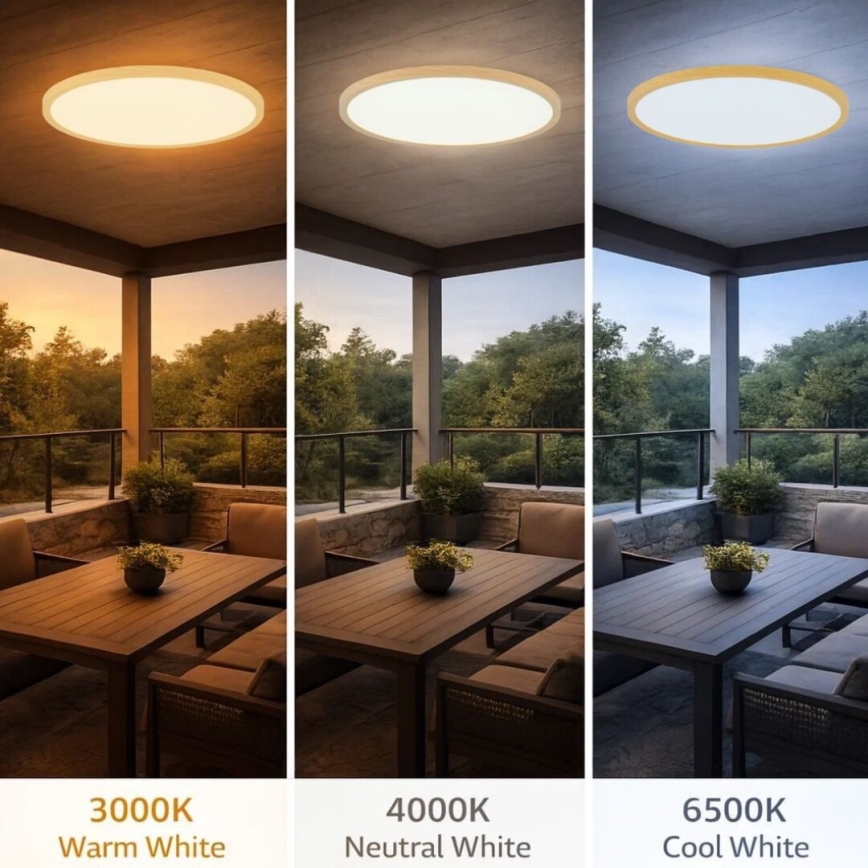 Rabalux - LED stropno svjetlo za kupaonicu LED/24W/230V 3000/4000/6000K Ø 40 cm IP44 bež