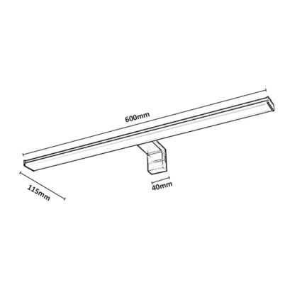 Rabalux - LED osvjetljenje za kupaonsko ogledalo LED/12W/230V IP44 60 cm