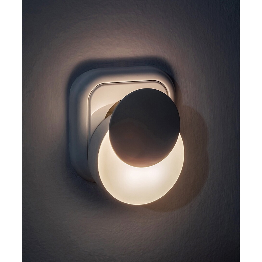 Rabalux - LED Noćno svjetlo za utičnicu sa senzorom za dan/noć LED/0,3W/230V 3000K