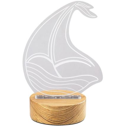 Rabalux - LED Dječja stolna lampica LED/2W/5V 3000K brod bukva