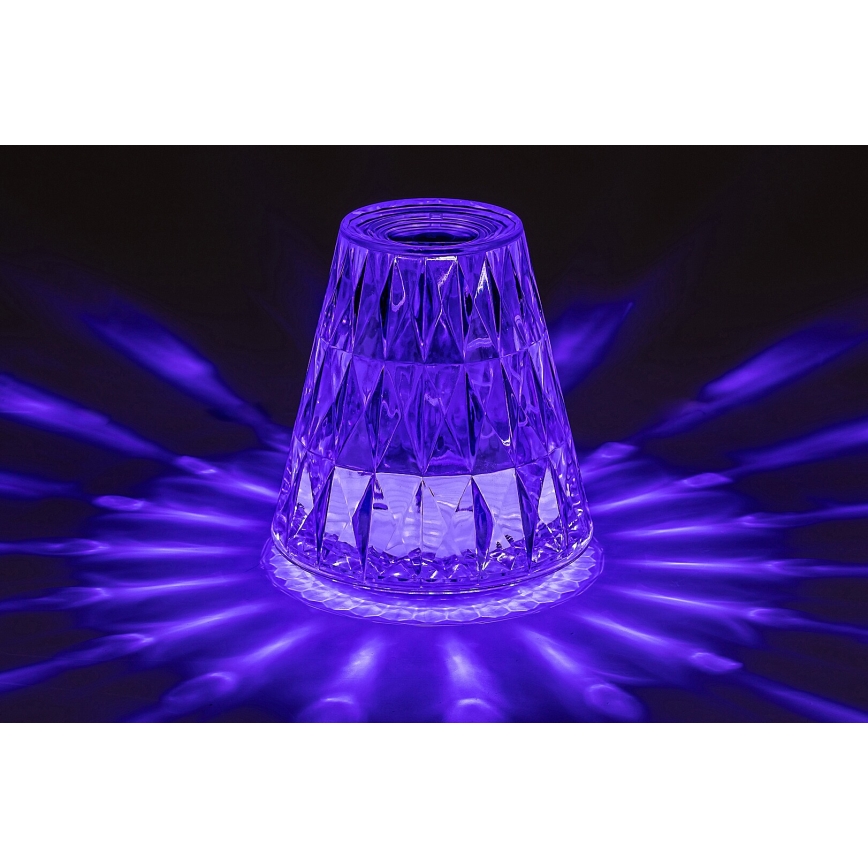 Rabalux - LED RGB Prigušiva punjiva stolna lampa LED/2W/5V/3xAAA 3000K