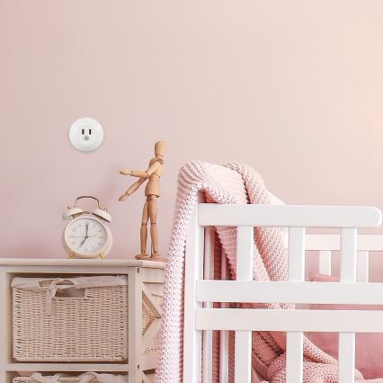 Rabalux - LED noćno svjetlo s senzorom za utičnicu 2xUSB LED/13,9W/230V 3000K