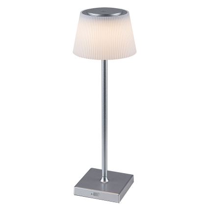 Rabalux - LED Prigušiva punjiva stolna lampa LED/4W/3,7V 1800 mAh 3000-5000K IP44 srebrna