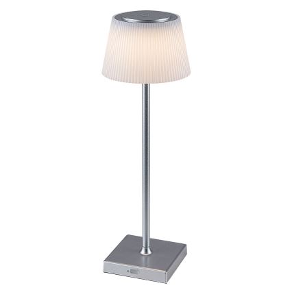 Rabalux - LED Prigušiva punjiva stolna lampa LED/4W/3,7V 1800 mAh 3000-5000K IP44 srebrna