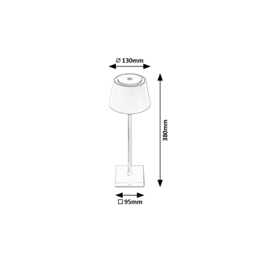 Rabalux - LED Prigušiva punjiva stolna lampa LED/4W/3,7V 1800 mAh 3000-5000K IP44 srebrna