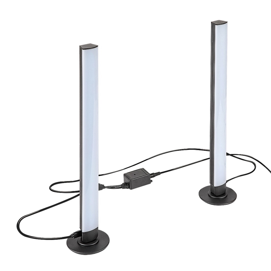 Rabalux - SET 2x LED RGB Prigušiva stolna lampa PACO LED/5W/5V + daljinski upravljač