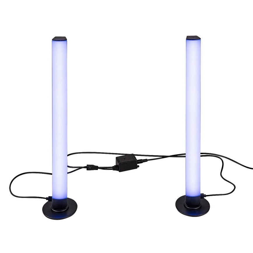 Rabalux - SET 2x LED RGB Prigušiva stolna lampa PACO LED/5W/5V + daljinski upravljač