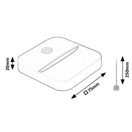 Rabalux - LED Noćno punjivo svjetlo sa senzorom LED/0,15W/3,7V 3000K 300 mAh