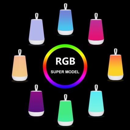 Rabalux - LED RGB Prigušiva punjiva stolna lampa LED/2W/5V 3000K 1800 mAh