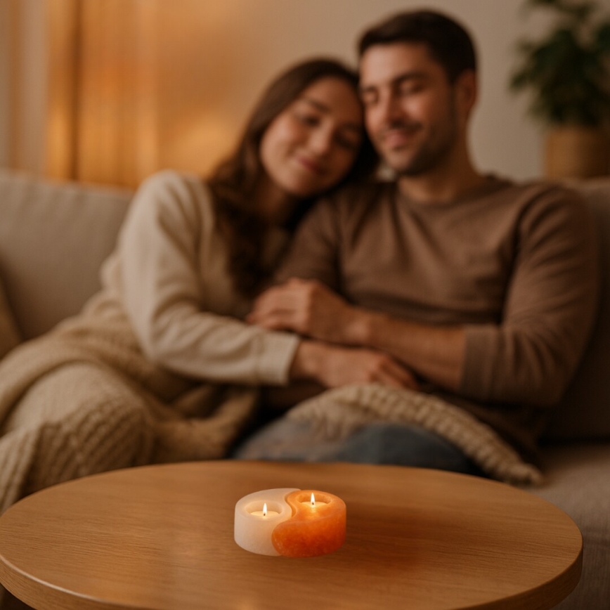 Rabalux - Solna lampa - svijećnjak narančasta/bijela