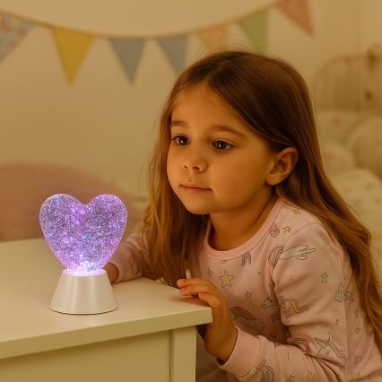 Rabalux - LED RGB dekorativna svjetiljka LED/0,8W/3xAA srce