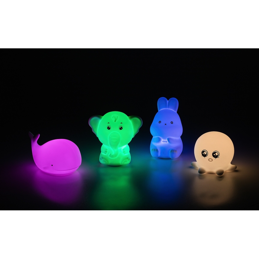 Rabalux - LED RGB Dodirno noćno svjetlo LED/0,05W/1xCR2032 zec