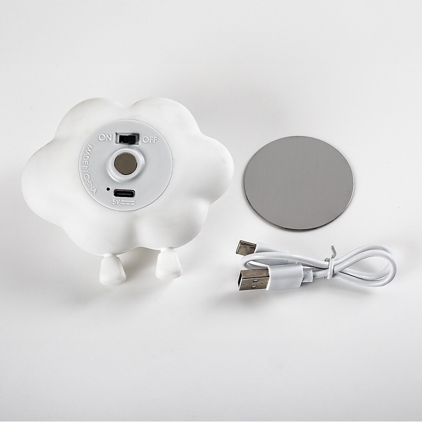 Rabalux - LED punjiva dječja noćna svjetiljka s podesivom svjetlinom i dodirnim senzorom LED/2,7W/5V 200 mAh oblak