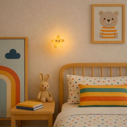 Rabalux - LED prigušiva punjiva dodirna dječja noćna svjetiljka LED/2,7W/5V 200 mAh zvijezda