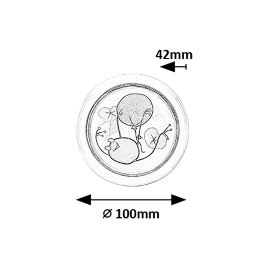 Rabalux - Dječja noćna LED svjetiljka LED/0,3W/2xAA 6000K