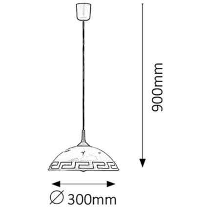 Rabalux - Luster 1xE27/60W/230V