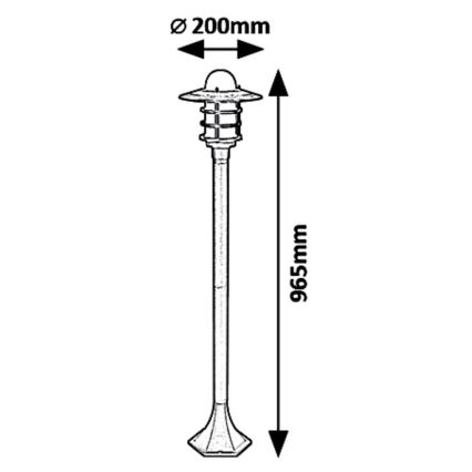 Rabalux 7680 - Vanjska lampa DARRINGTON 1xE27/20W/230V IP44