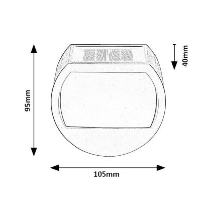 Rabalux - LED Solarna zidna svjetiljka LED/0,5W/1,2V IP44