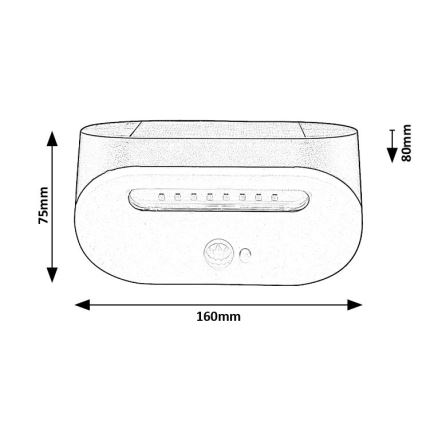 Rabalux - LED Solarna svjetiljka sa senzorom LED/3,2W/3,7V IP44