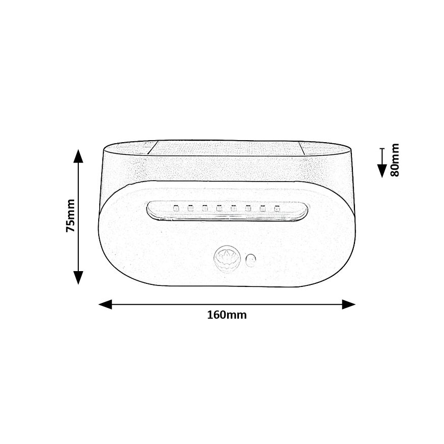 Rabalux - LED Solarna svjetiljka sa senzorom LED/3,2W/3,7V IP44