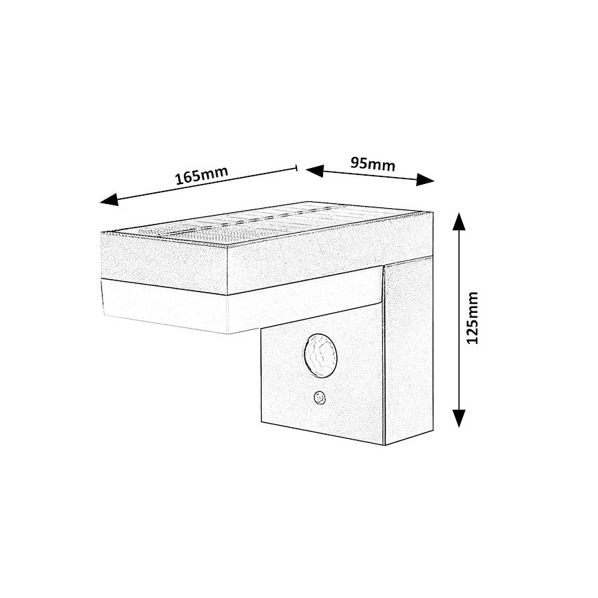 Rabalux - LED Solarna svjetiljka sa senzorom LED/6W/3,7V IP44 2200 mAh