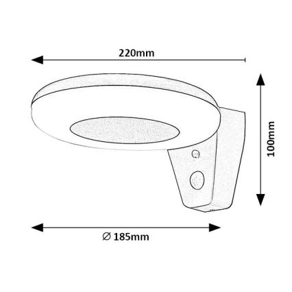 Rabalux - LED Solarna svjetiljka sa senzorom LED/4W/3,7V IP44