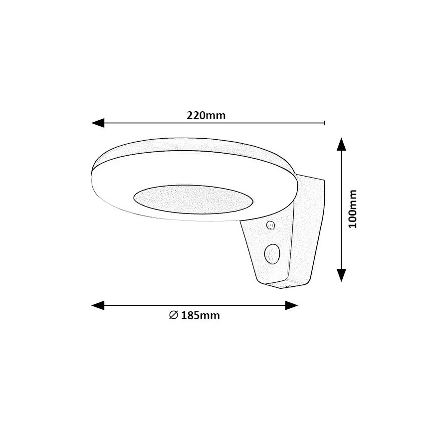Rabalux - LED Solarna svjetiljka sa senzorom LED/4W/3,7V IP44