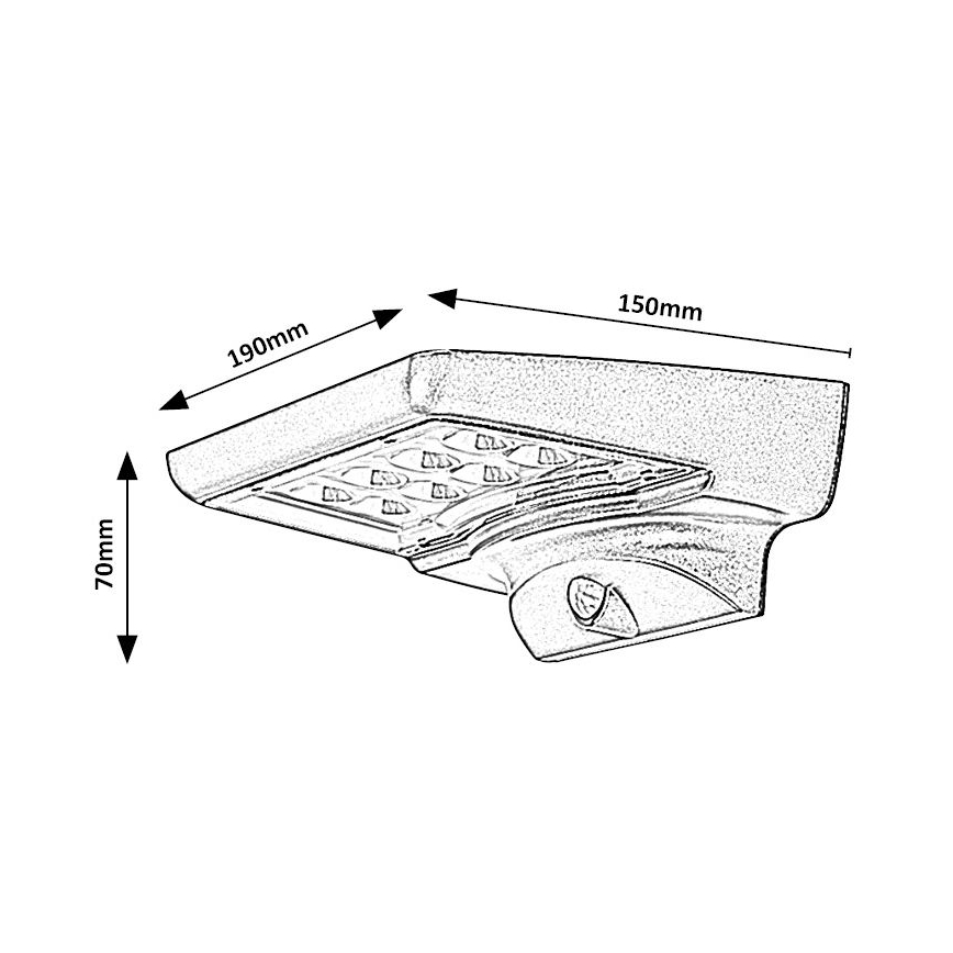 Rabalux - LED Solarna svjetiljka sa senzorom LED/4W/3,7V IP44