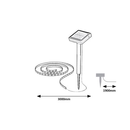 Rabalux - LED Solarna traka LED/0,26W/3,2V 4,9m IP44