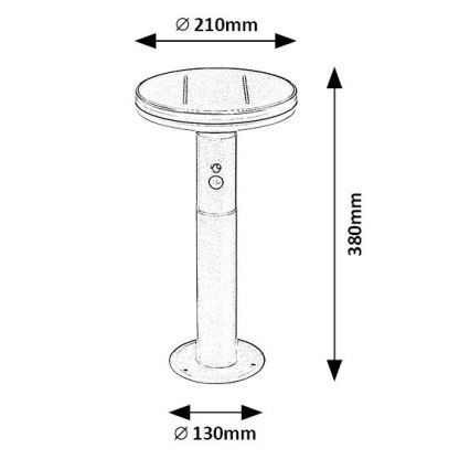 Rabalux - LED Solarna svjetiljka sa senzorom LED/10W/3,7V IP44