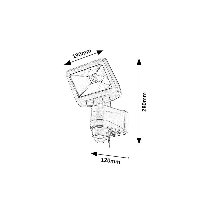 Rabalux - LED Solarni reflektor sa senzorom LED/5W/3,7V IP44