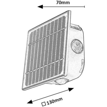 Rabalux - LED Prigušiva solarna zidna svjetiljka LED/0,5W/3,7V 3000K/6000K IP54