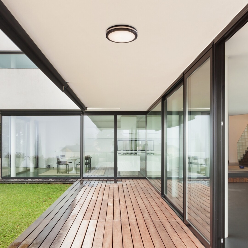 Rabalux - LED kupaonsko stropno svjetlo LED/28W/230V 3000/4000/6500K IP54 crno Ø 30 cm