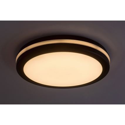Rabalux - LED kupaonsko stropno svjetlo LED/28W/230V 3000/4000/6500K IP54 crno Ø 30 cm