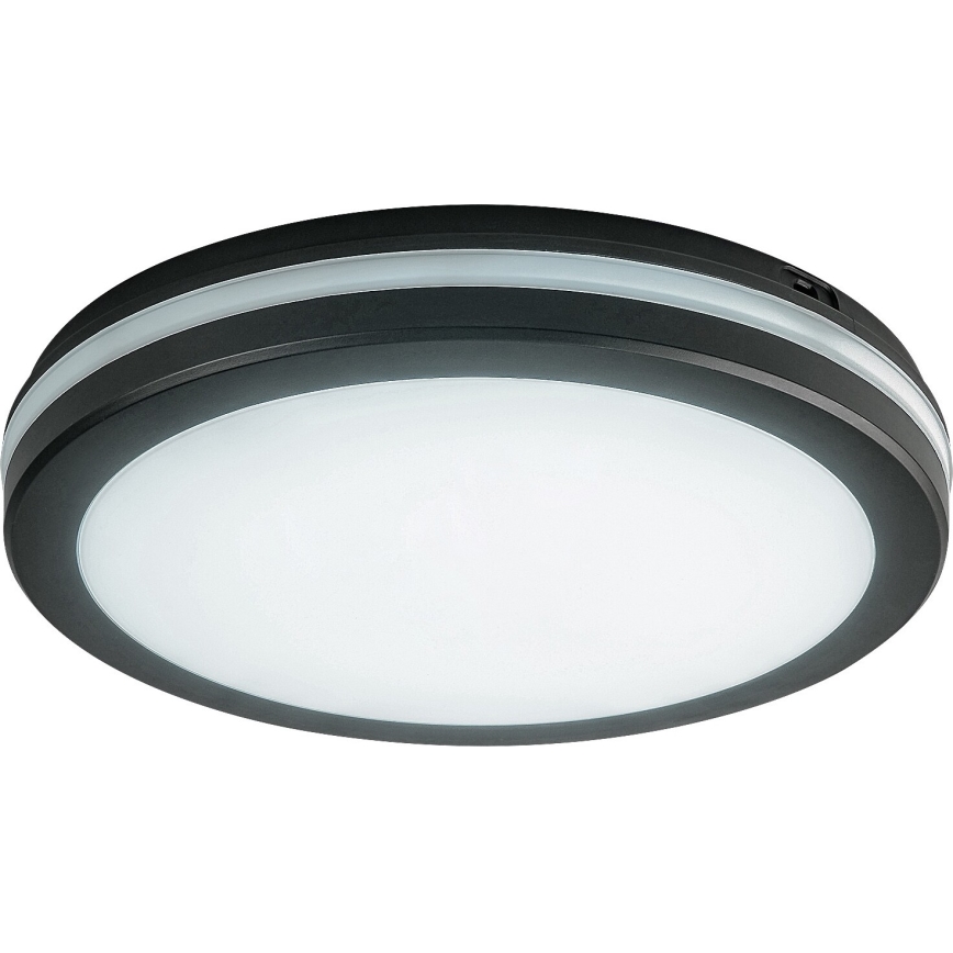 Rabalux - LED kupaonsko stropno svjetlo LED/28W/230V 3000/4000/6500K IP54 crno Ø 30 cm