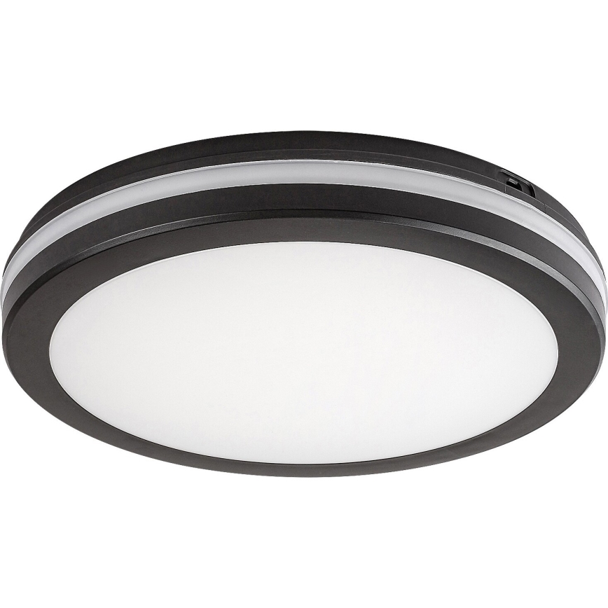 Rabalux - LED kupaonsko stropno svjetlo LED/28W/230V 3000/4000/6500K IP54 crno Ø 30 cm