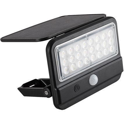 Rabalux - LED Solarna zidna svjetiljka sa senzorom LED/7W/3,7V IP54 crna