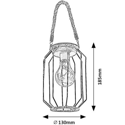 Rabalux - LED Solarna svjetiljka SLUIS LED/0,2W/1,2V IP44