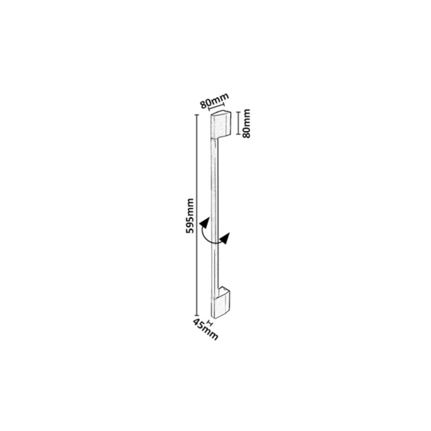 Rabalux - LED vanjsko zidno svjetlo LED/8W/230V IP54 59,5 cm crno