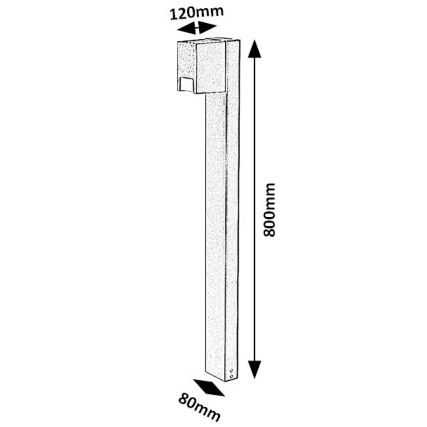 Rabalux - Vanjska lampa 1xGU10/7W/230V IP44 crna