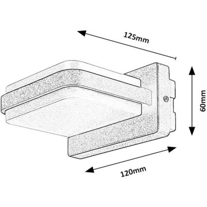 Rabalux - LED Vanjska zidna svjetiljka LED/12W/230V IP44 crna